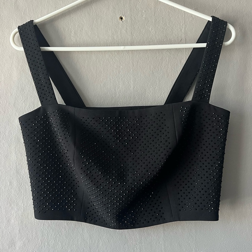 Generation Love Black Rhinestone Cropped Tank Size 3